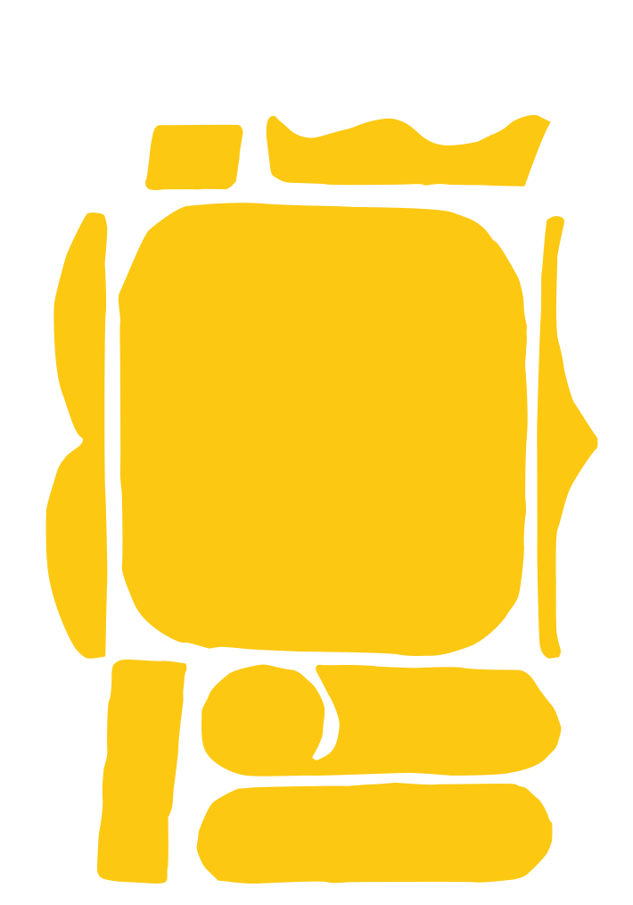Abstract easel form in sunflower yellow