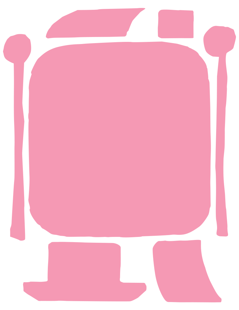 Abstract easel form in bubblegum pink